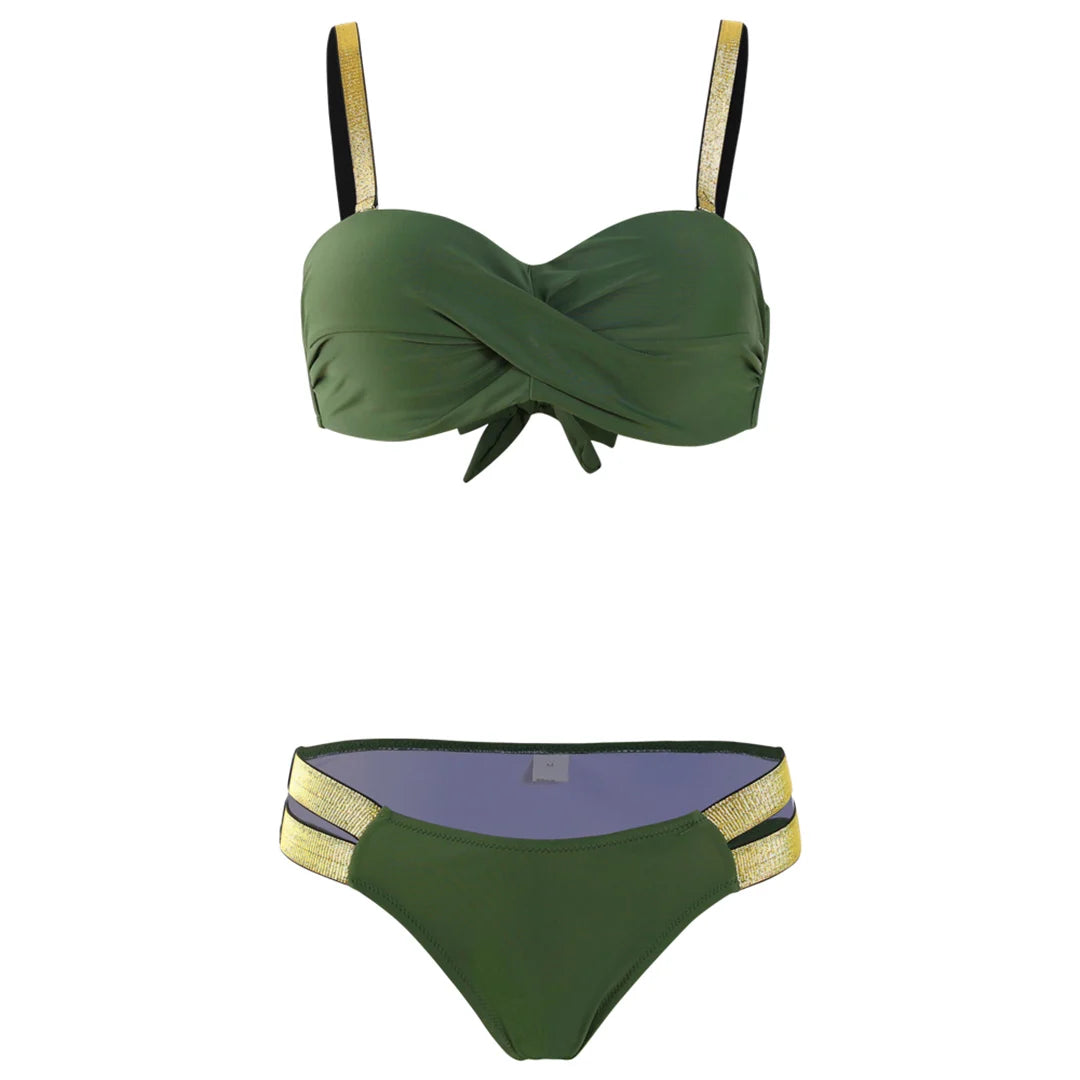 New S - XL Bra Bikini Push Up Swimsuit Female Swimwear Women Two-Pieces Bikini Set With Cup Bather Bathing Suit Swim Lady V2310