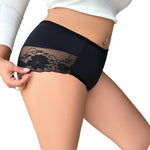 1pc Plus Size 1-4XL Sexy Women's Mid-rise Panties Patchwork Floral Female Underpants Lingerie Breathable Comfortable Lady Briefs
