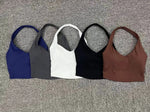 Hanging Neck Yoga Sports Bra Women Breathable Shock Proof Gym Workout Fitness Push Up Top Yoga Running Sportswear Vest Sexy Bra