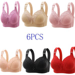 Womens Lace Bras Ultra-Thin Perspective Bralette Deep V Bra Sexy Lingerie Tops Plus SizeCup Mom's underwear active bra