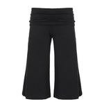 American knitted mid-waisted trousers, simple low-waisted straight loose casual trousers