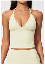 Sexy V Neck Yoga Vest Women Quick Dry Shockproof Slimming Sports Tank Top Cloud Feeling Sanded Workout Fitness Running Vest