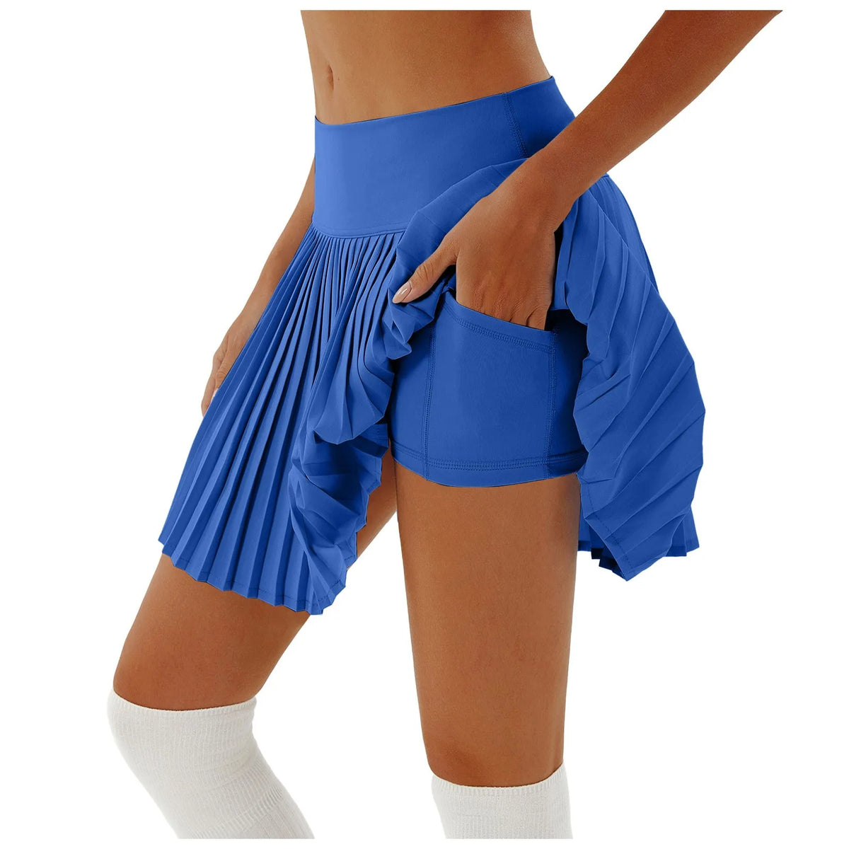 Women's Pleated Skirt Yoga High Waist Anti-Slip Tennis Skirt Double Layer Non-Slip Solid Colour Badminton Golf Short Skirts 2025