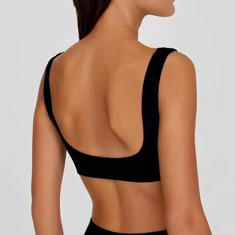 Women Seamless Bra And Panties Set Wire-Free U-Neck Small Cup Push-Up Bra Low-Rise Thongs Sexy Lingerie Female Underwear Set