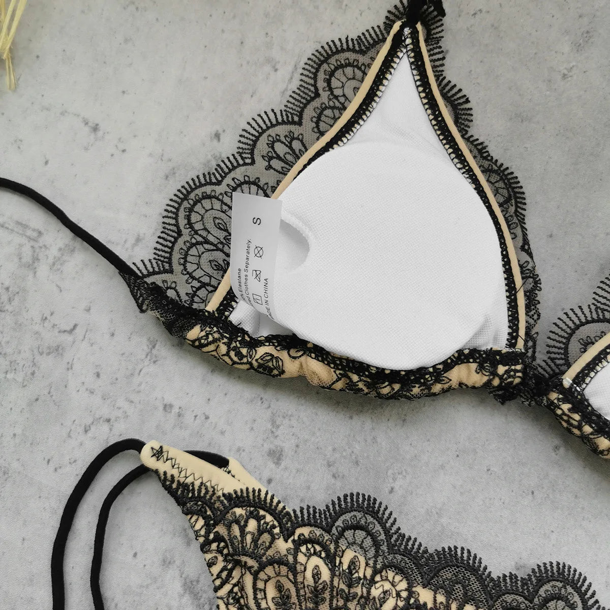 Sexy Black Lace Long Pants 3 Piece Bikini Set Women Push Up Bra Bandage Triangle Swimsuit Beach Bathing Suit Holiday Swimwear