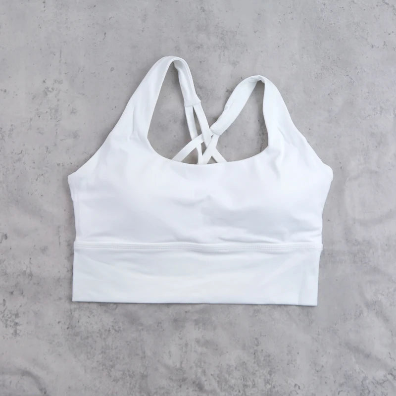 DIAS FIT JOY Yoga bra Naked feel cross back sports bra yoga clothes women's Cycling running fitness top