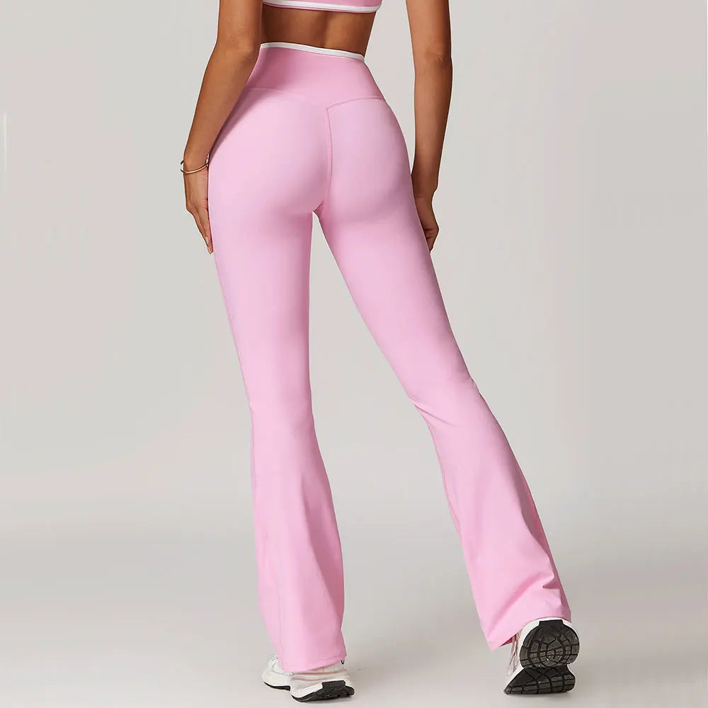 Bell-bottoms Tights Yoga Leggings Women Fitness Leggings Running Cycling Pants Sports Leggings High Waist Workout Gym Clothing