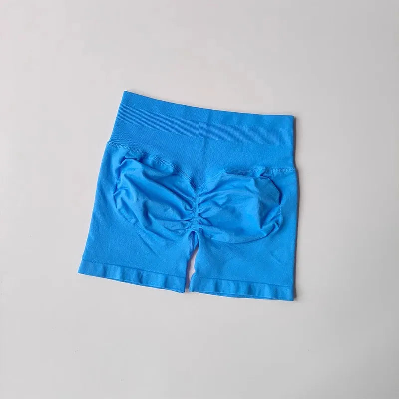 Women's High-Waisted Yoga Sports Shorts Summer Stretch Hip-Lifting Abdominal-Tightening Fitness Three-Part Shorts