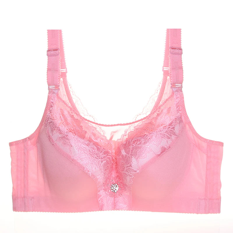 Plus Size 40-52 Sexy Seamless Bras For Fat mm oversize cup 120EFG cup bra with adjustable back underwear push up sexy lace bra