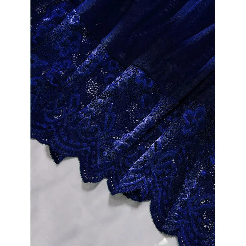 Summer Slim Women's Nightgown Hot Selling Set With Thong Sexy Sleepwear Exquisite Lingerie Transparent Night Skirt Tulle Dress