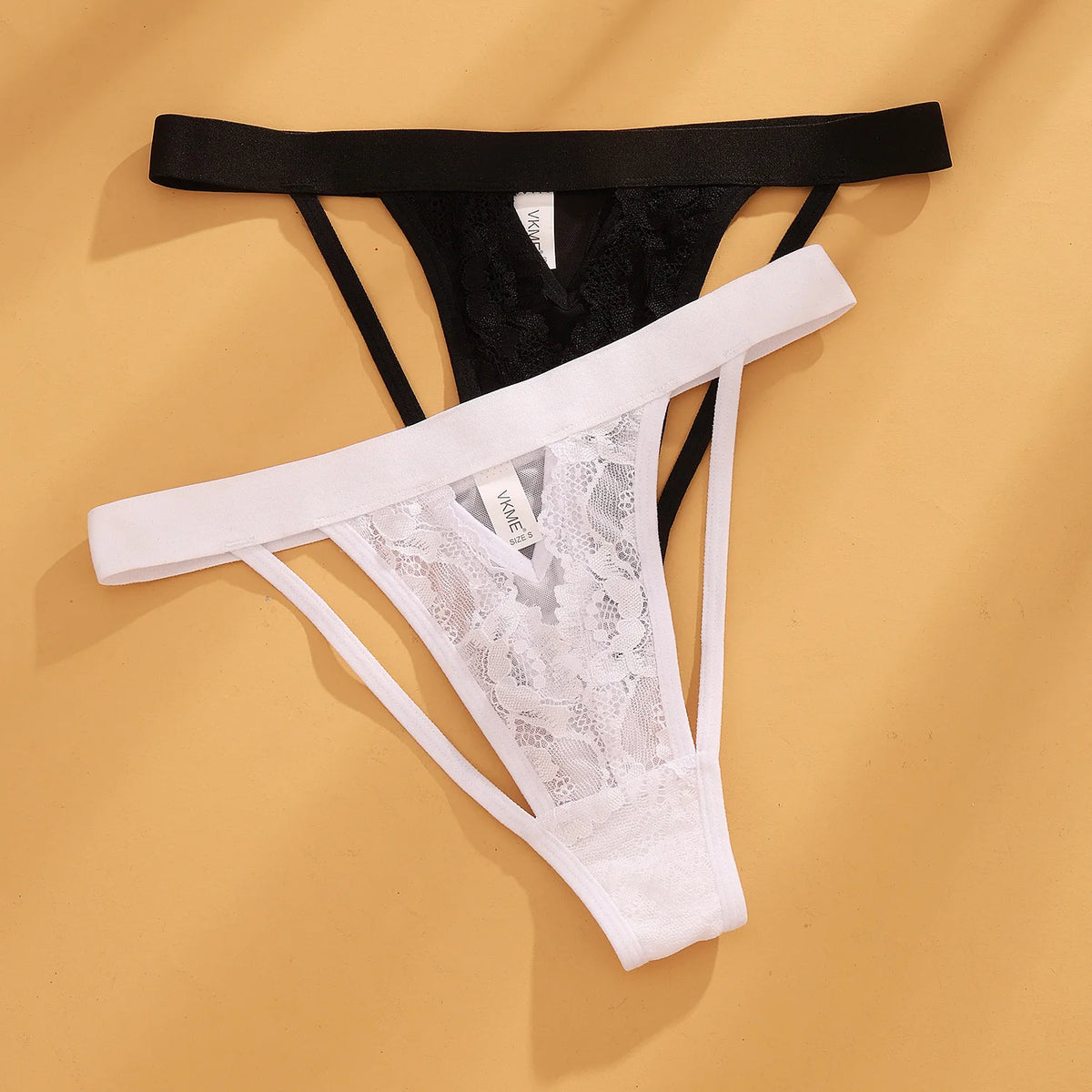 Black White Women Mesh Thong Low Rise Cutout Panties Hollow Out Breathable Perspective Intimate Underwear Sexy Female Lingerie