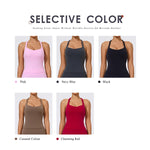Hearuisavy Summer Woman Sports Vest I-Back Strap Design Gym Sportswear Breathable Quick Dry Fitness Tank Top Running Yoga Top