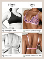 High quality ultra-thin red flower embroidered braissere sexy see through bra women's underwear Lingerie MR2885