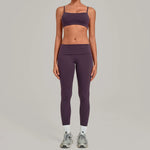 Women's Seamless Yoga Set Sports Fitness High Waist Butt-Lifting Leggings Pants Sets Workout Training Beautiful Back Bra Suits