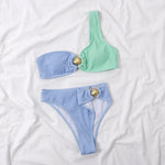 Sexy Seashell High Waisted Bikini 2026 Women Swimsuit Two Pieces Swimwear Female Bikinis Set Neon Green Bathing Suits Biquini
