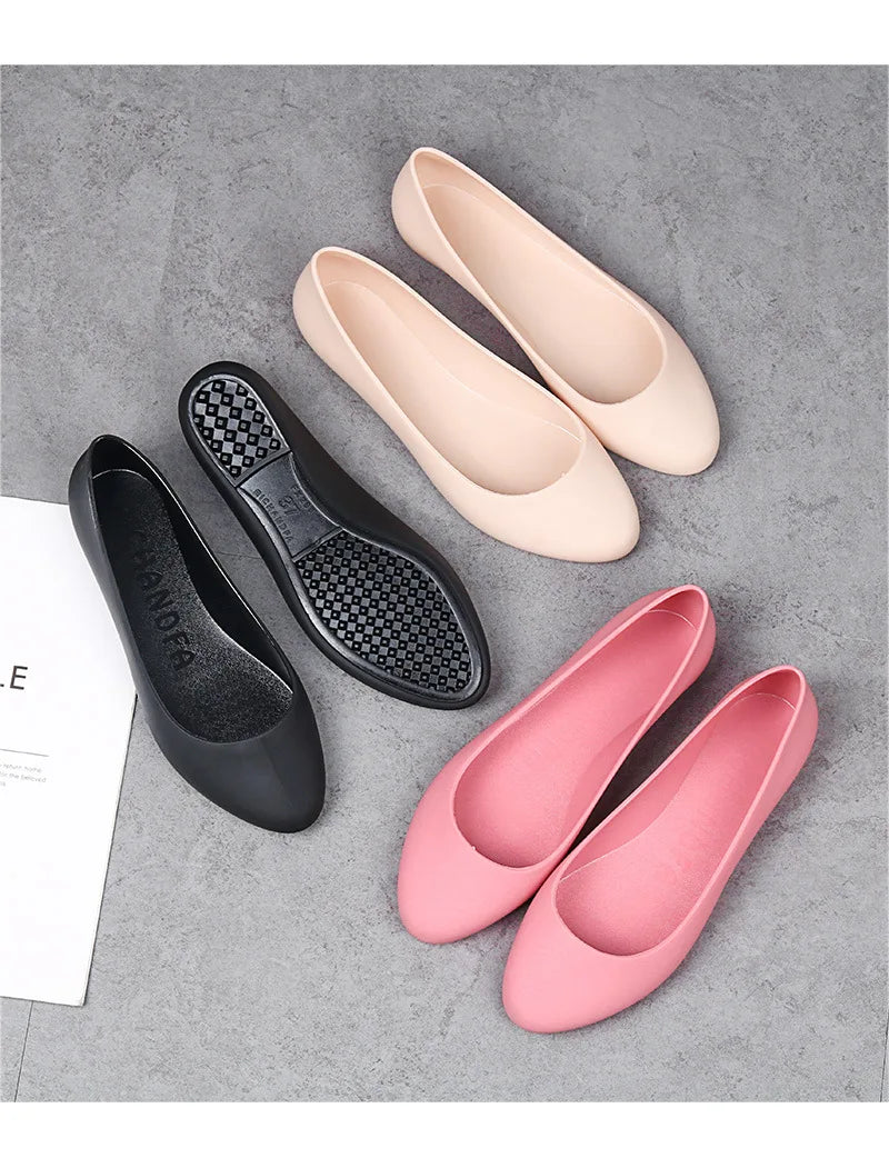 New ladies sandals soft pvc plastic flat non-slip women flat shoes 2022