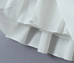 Bowknot Ruffles Light Blue Midi Dress Women's Summer Off Shoulder Short Sleeve Beach Dress Drawstring White A-line Vestidos 2025