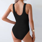 Black One Piece Swimsuit Female 2026 Crinkle Swimwear Women Slim Bathing Suits Summer Beach Wear Sports Monokini Swimming Pool