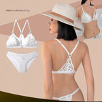 French Sexy Lingerie Set Women Ultra Thin Lace Breathable Bra Set Summer Soft Cup Comfort Underwear Bralette and Panties Thong