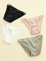 Women Underwear Mulberry Silk Panties Comfortable Breathable Low Waist Underpants Luxury Silk Smooth Briefs Sexy Girl Underwear