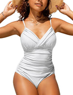 S - XXL Sexy Wrinkled One Piece Swimsuit Women Swimwear Female Monokini Swimsuits 2025 Bathing Suit Swim Beach Wear Bodysuit