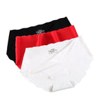 3Pcs/Set Seamless Ice Silk Panties Women Low Waist Briefs Female Underpants Invisible Underwear Sexy Lingerie M-XL Intimates