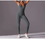Seamless One-Piece Yoga Jumpsuit Women Fitness Sports Overalls Dance Workout Set Stretch Bodysuit Gym Clothes Push Up Sportswear
