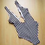 S - XL V shape Wire Striped Women Swimwear One Piece SwimsuitFemale V-bar Underwired Bather Bathing Suit Swim Monokini V472