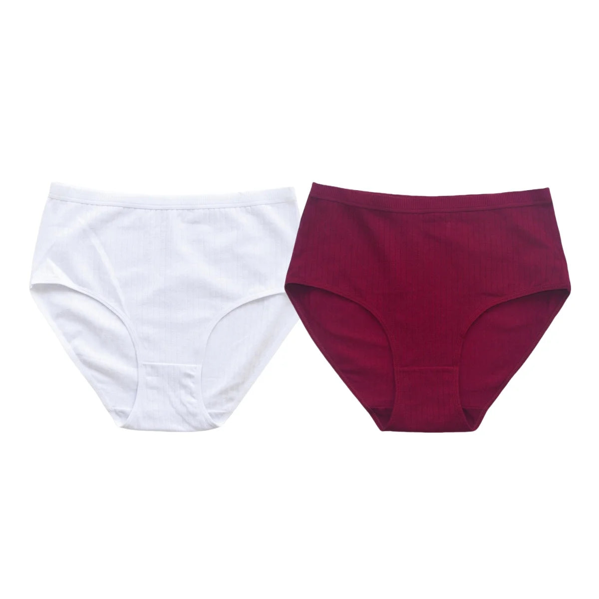2Pcs/Set Women Cotton Panties High Waist Briefs Breathable Underwear Female Underpants Plus Size Sexy Lingerie S-XXL 8 Colors