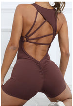 Padded Jumpsuit Sport Women Yoga Bodysuit Fitness Wear Gym Sportswear High Elastic Workout Running Clothes