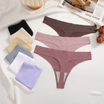 5Pcs/Set Seamless Ultra-thin panties Maillard Panties Women Ice Silk Underwear Sexy Panty Low Waist G-string Female Solid Panty