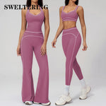 Yoga Suit 2PCS Women Tracksuits Sports Outfits Gym Clothes Running Sports Bra Suits Female Workout Yoga Clothes Athletic Wear