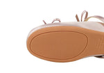 BIGTREE Satin Bow With One Strap With Shallow Mouth Half-Tugging Women's Hollow Inner Heightened Round-Head Sandals Comfortable