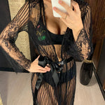 S - XL Sexy Sheer Crochet Lace Tunic Beach Cover Up Beach Cover-ups Long Beach Dress Beach Wear Beachwear Female Women V1318