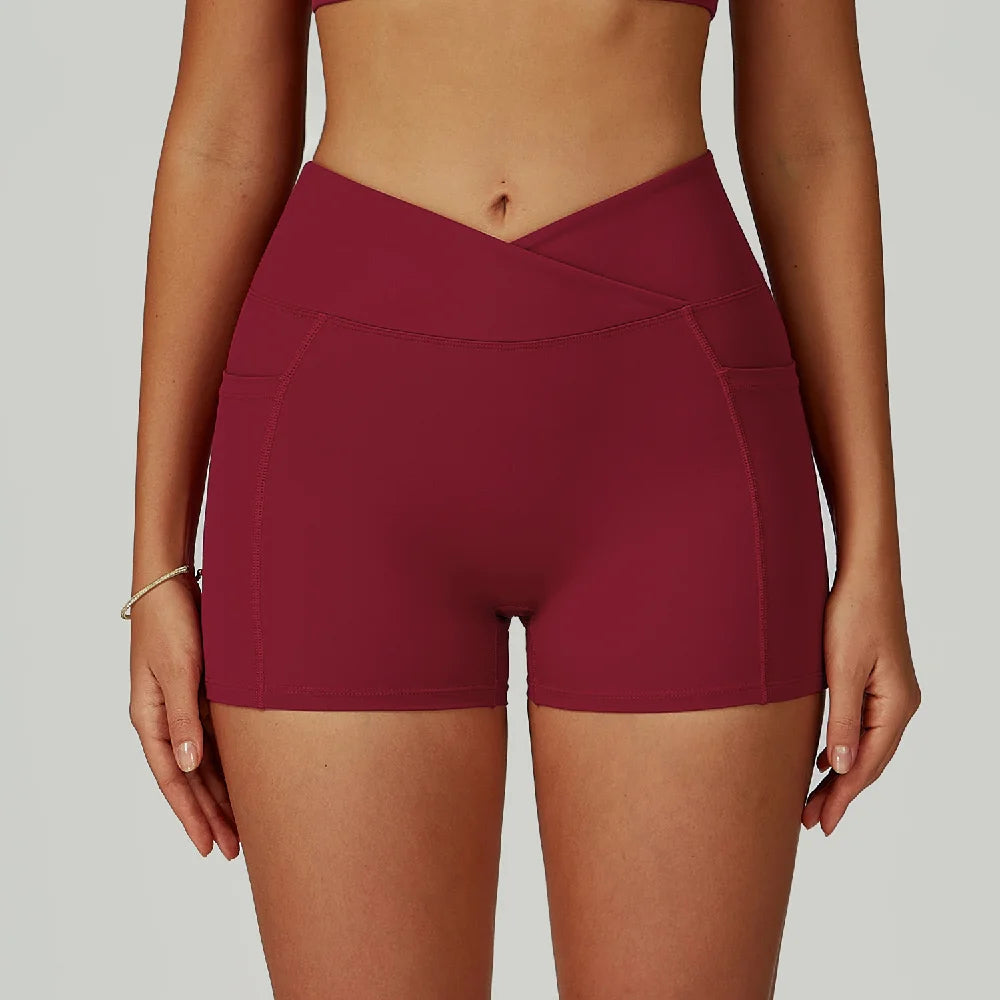 High Waist Yoga Shorts Naked Feeling Fitness Tights Women Sport Biker Shorts Tummy Control Short Legging Female Slim Yoga Shorts