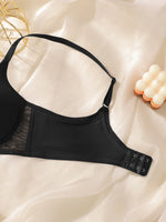 Women Smooth Seamless Underwire Bra Push‑Up Side Support Brassiere Adjustable Thin Straps Everyday Comfort Lingerie B6095