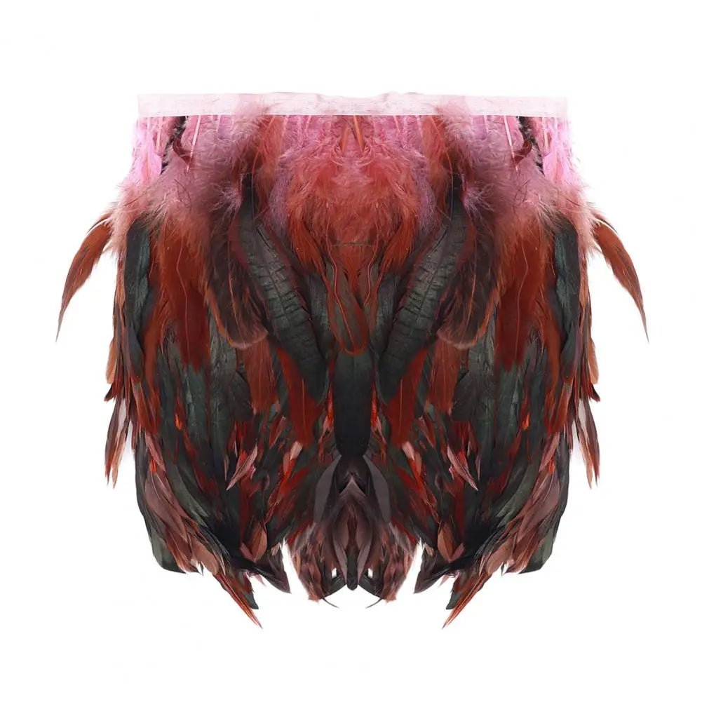 Womens Faux Feather Mini Skirt Elastic Mid Waist A-line Skirt Ladies Mardi Gras Outfit Festivals Carnival Dance Party Supplies