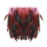 Womens Faux Feather Mini Skirt Elastic Mid Waist A-line Skirt Ladies Mardi Gras Outfit Festivals Carnival Dance Party Supplies