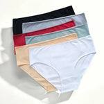 1 Pack Soft Cotton Briefs Women High Waist Panties Ladies Solid Color Women's Full Coverage Plus Size Lingerie M-2XL Intimates