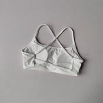 Women's Sexy Cross Backless Yoga Sports Bra Quick Drying Skin Friendly Nude Fitness Bra for Active Wear