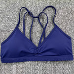 Women's Detachable Strap Yoga Bra Top Seamless Racerback Sweat-Wicking High Support for Yoga Running & Low Impact Workouts