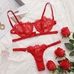 Sexy Lace Bra And Thong Set Woman Porn Fancy Sensual Luxury LingerieTransparent Underwear Exotic Sets For Women's Panty Set