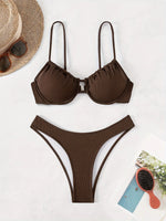 ZTVitality Sexy Solid Underwire Bikinis 2025 New Arrival Two- Piece Push Up Swimsuit Women's Swimwear Summer Beachwear Biquini
