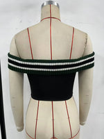 Sexy Green Black Knitted Patchwork Corset Tops Women's Sleeveless Vest 2026 Bandage Cross Off Shoulder Fishbone Y2K Tanks Top