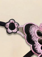 Women Butterfly Embroidery Thong Panties Sexy Lace G String Adjustable Strap Low Rise Underwear Soft Breathable Lingerie