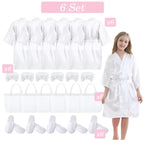 6-15 Set Muti Colors Spa Party Robe for Girls Kids Birthday Party Supplies Favors Spa Day Robes Gowns Sleepover Pyjama Party