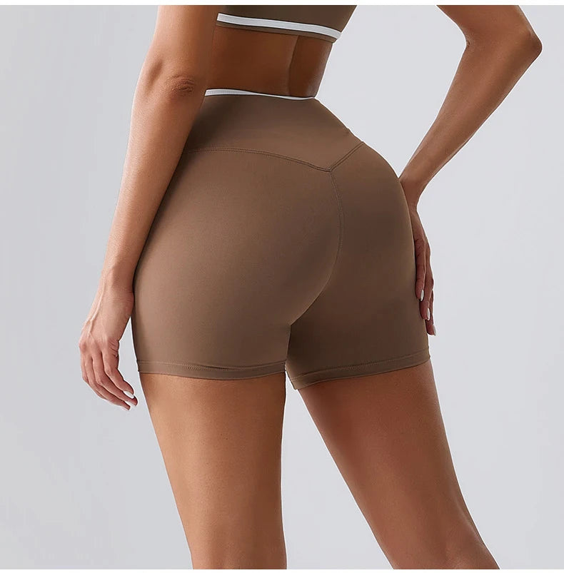 Sports Shorts Cross Waist Women Shorts Women Cycling Jogging Fitness High Waist Push Up Gym Shorts Leggings Women Yoga Clothing