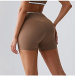 Sports Shorts Cross Waist Women Shorts Women Cycling Jogging Fitness High Waist Push Up Gym Shorts Leggings Women Yoga Clothing