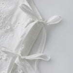 Women Summer Tank Tops Casual Tie up Side Floral Embroidery Sleeveless Shirt Basic Vest for Streetwear