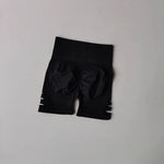 Women's High-Waist Yoga Fitness Shorts Peach Hip Lifting Perforated Elastic Breathable Three-Quarter Length Sporty Shorts